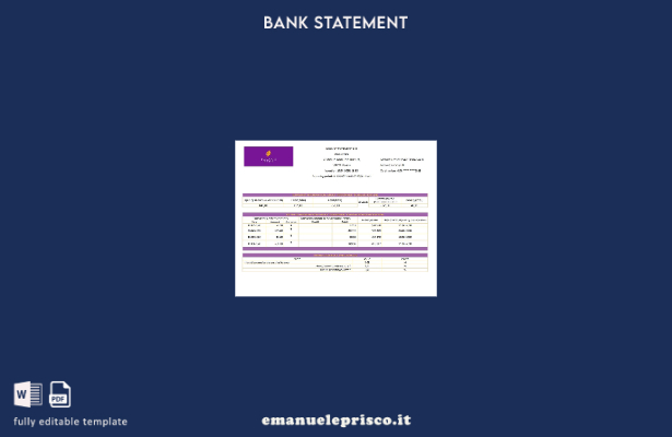 modello word di estratto conto bancario Nigeria Polaris in stile verificato